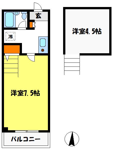 エステート北小金E棟の間取り