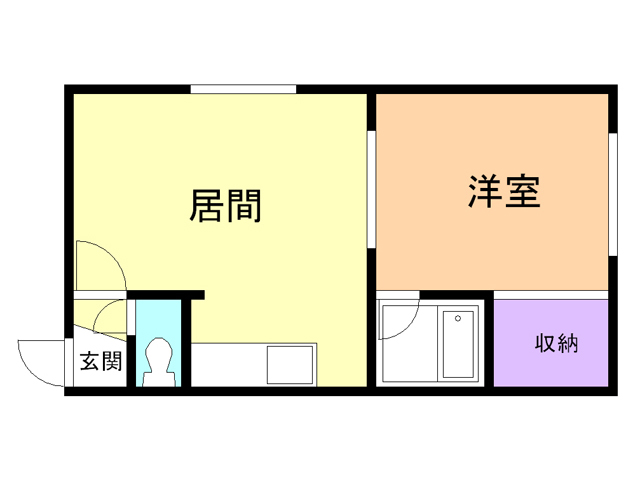 苫小牧市川沿町のアパートの間取り