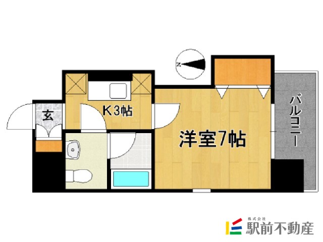 福岡市中央区平尾のマンションの間取り