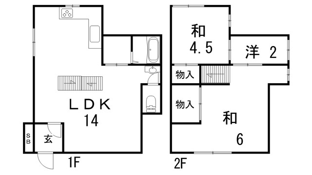 明泉寺町一戸建の間取り