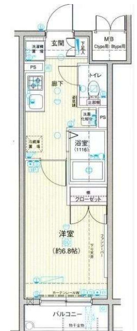 渋谷区恵比寿西のマンションの間取り