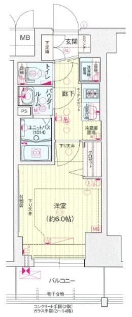 神戸市兵庫区羽坂通のマンションの間取り