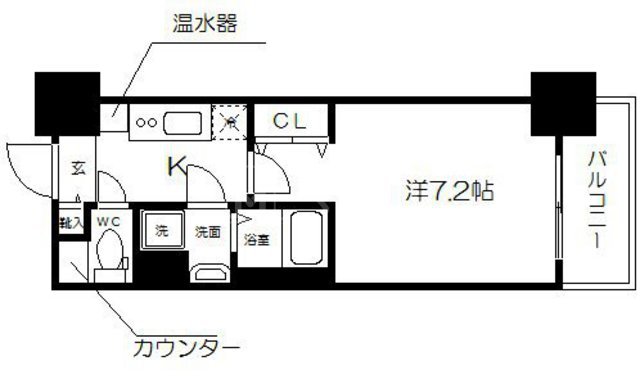 大阪市中央区内平野町のマンションの間取り