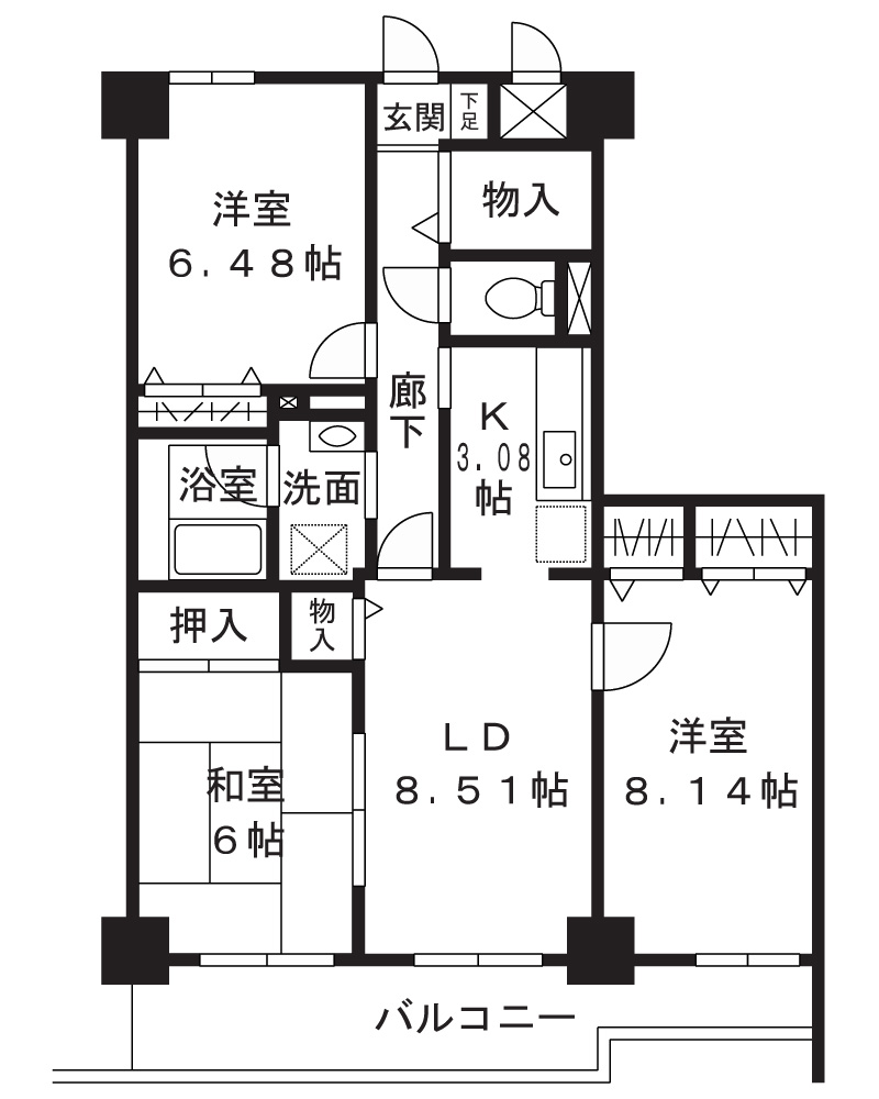 サンボナール宮崎台の間取り