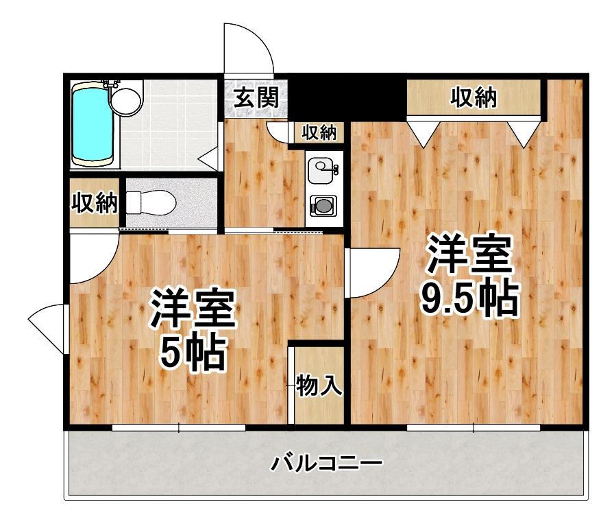 ステイトリー川口屋の間取り