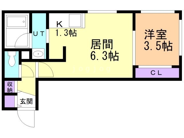 札幌市中央区南八条西のマンションの間取り