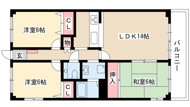 ビラ三秀山中の間取り