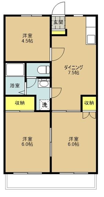 ふじみ野市上福岡のマンションの間取り