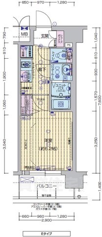 京都市南区東九条西河辺町のマンションの間取り