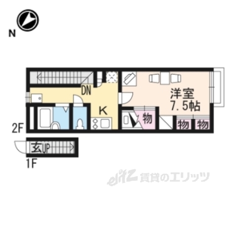 守山市吉身のアパートの間取り