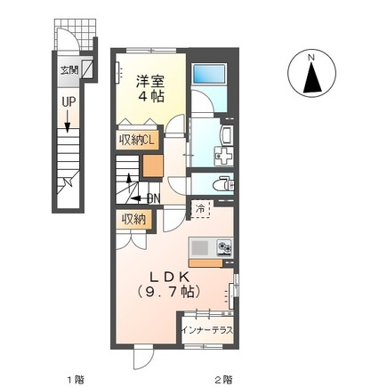 山形市やよいのアパートの間取り