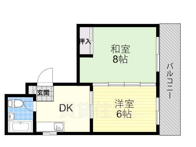 ハイムリップル瓦屋町の間取り