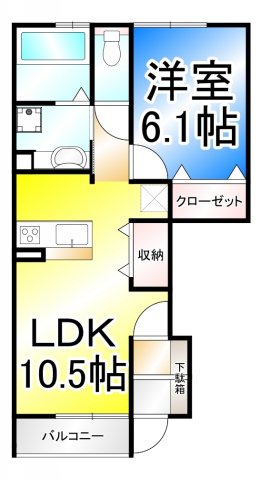 ボーセジュール 弐番館の間取り