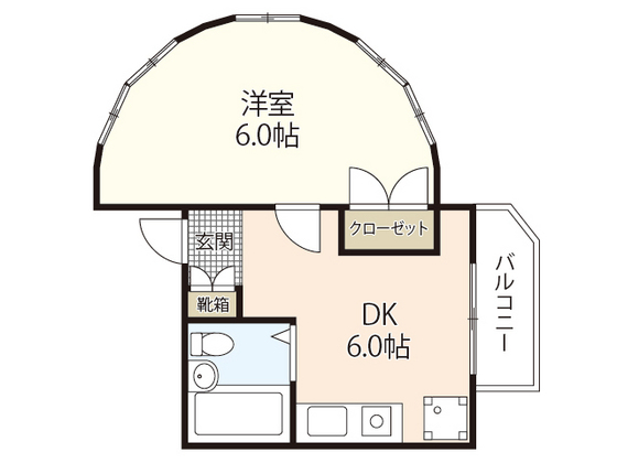 【広島市中区住吉町のマンションの間取り】