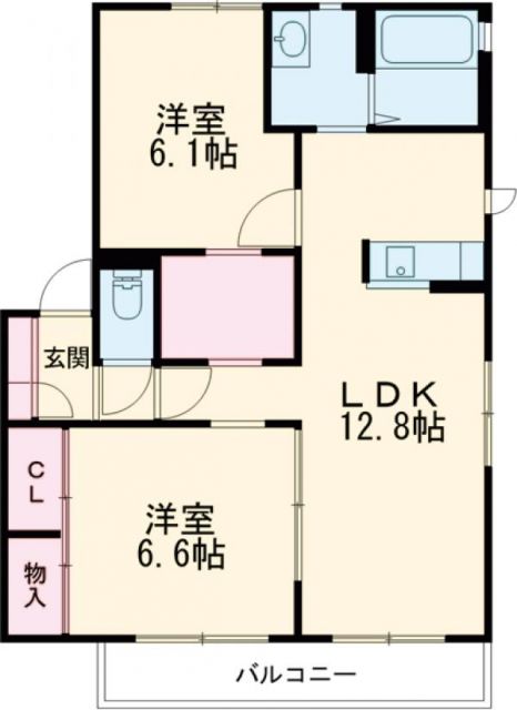 員弁郡東員町大字六把野新田のアパートの間取り