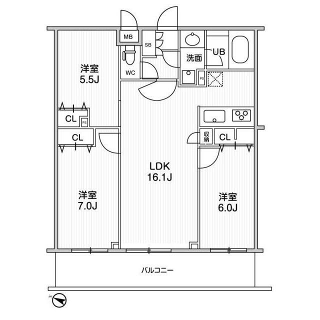 ＬＩＭＥ ＲＥＳＩＤＥＮＣＥ ＨＩＫＩＦＵＮＥの間取り