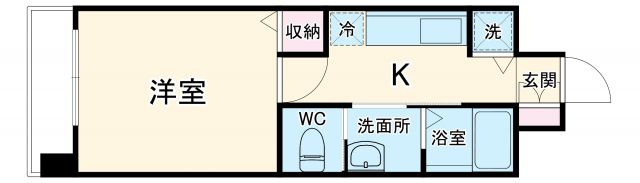 京都市下京区骨屋町のマンションの間取り