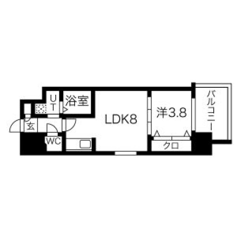 広島市中区東平塚町のマンションの間取り