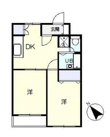 世田谷区用賀のマンションの間取り