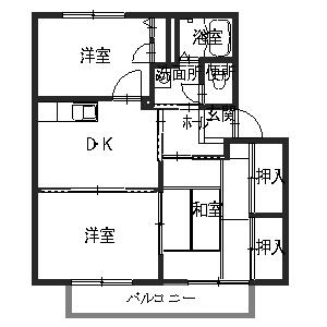 ヴィラ　若竹　IIの間取り