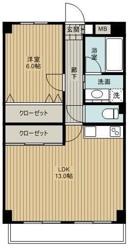 【川崎市麻生区万福寺のマンションの間取り】