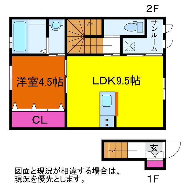 Ｋｏ　Ｏｌｉｎａ　Ｔｏｗｎ　Ｂ（コオリナタウン）の間取り