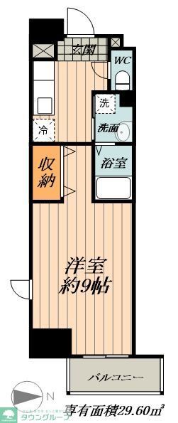 名古屋市昭和区鶴舞のマンションの間取り