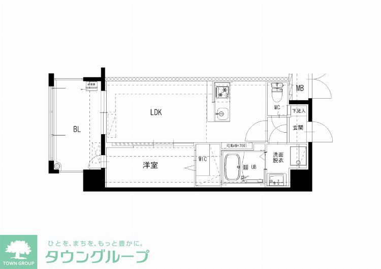 福岡市南区那の川のマンションの間取り