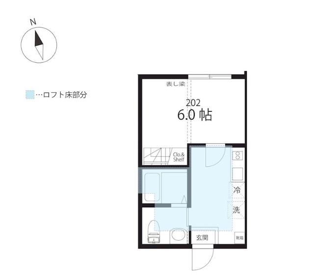 ハーミットクラブハウス鶴見諏訪坂の間取り