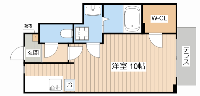 守山市岡町のアパートの間取り