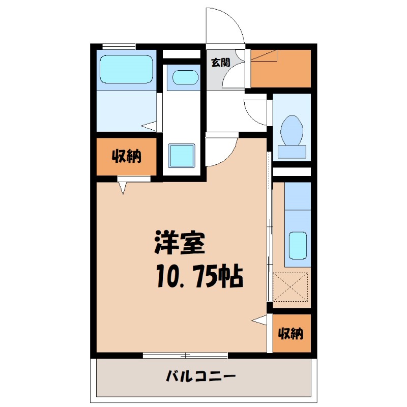 太田市浜町のアパートの間取り