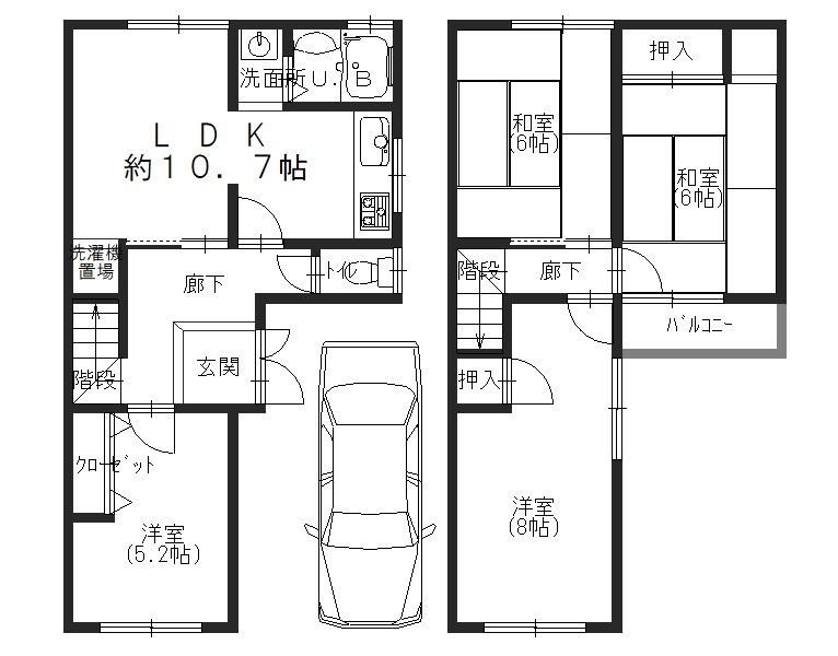 【堺市中区辻之一戸建の間取り】