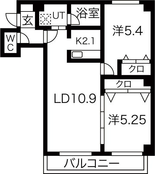 札幌市西区宮の沢一条のマンションの間取り