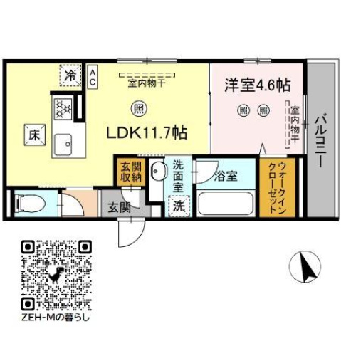 広島市安佐南区祇園のアパートの間取り