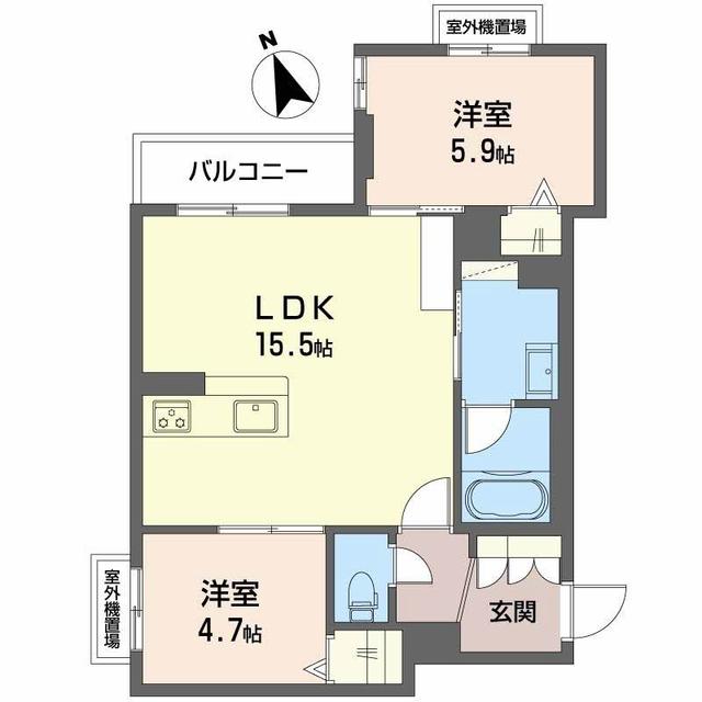 シャーメゾン　ブランヴェール住之江の間取り