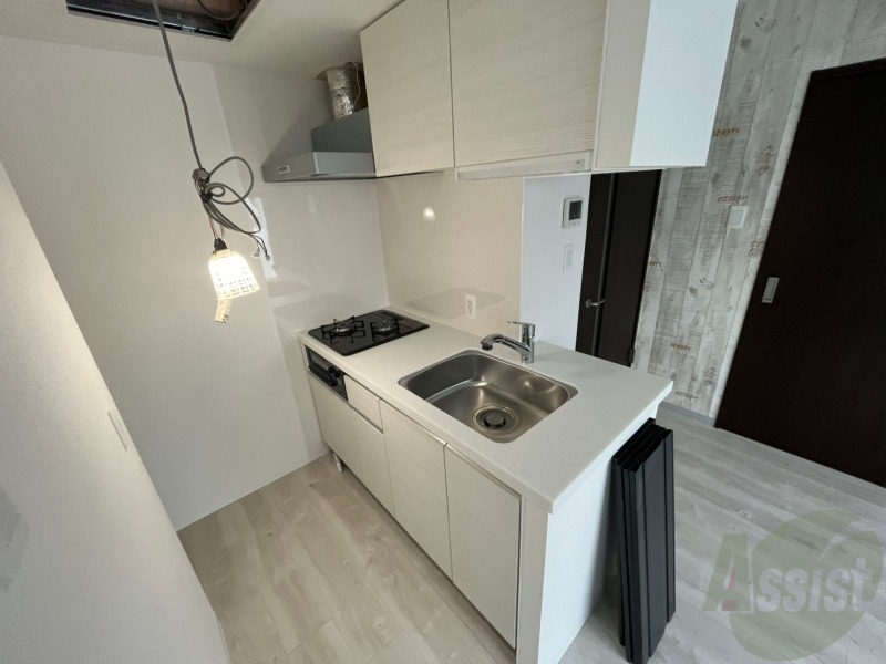 キッチン　２口システムキッチンですのですぐにお料理に使えます！