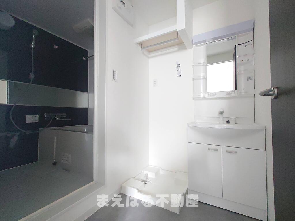 洗面設備　※建築中写真
