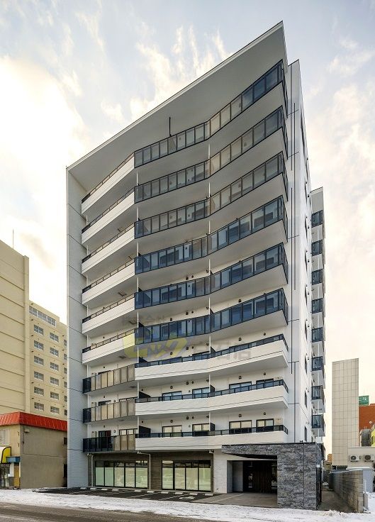 建物外観　都市ガスエコジョーズ＆ネット無料採用の１ＬＤＫマンション