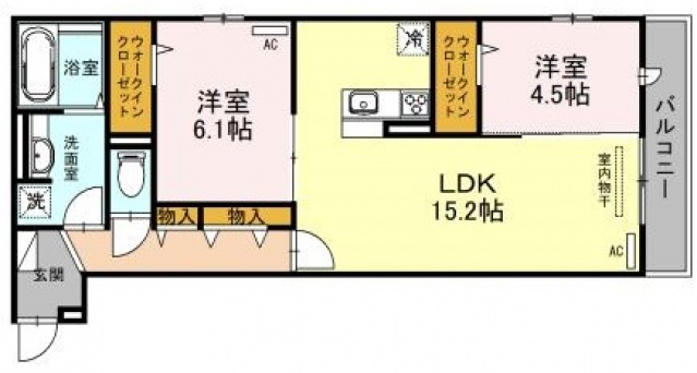 ＪＲ阪和線 美章園駅 徒歩5分 3階建 築4年の間取り写真
