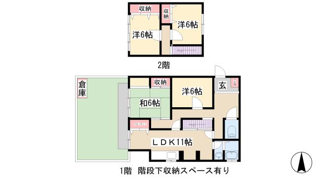 高間町借家の間取り写真