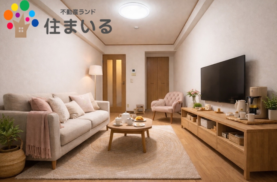 名鉄名古屋本線 一ツ木駅 徒歩3分 4階建 築18年の居間写真