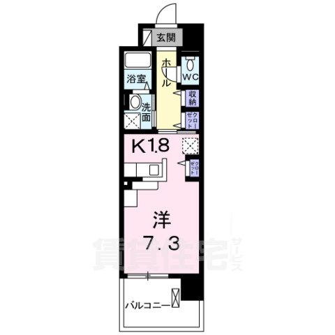 近鉄大阪線 大和八木駅 徒歩15分 4階建 築14年の間取り写真