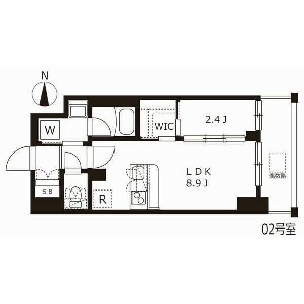 地下鉄東山線 新栄町駅 徒歩10分 13階建 築10年の間取り写真