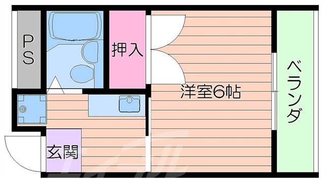 ＪＲ東海道本線 千里丘駅 徒歩14分 6階建 築40年の間取り写真