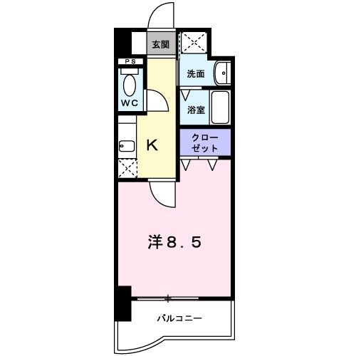 北九州市八幡西区陣原のマンションの間取り