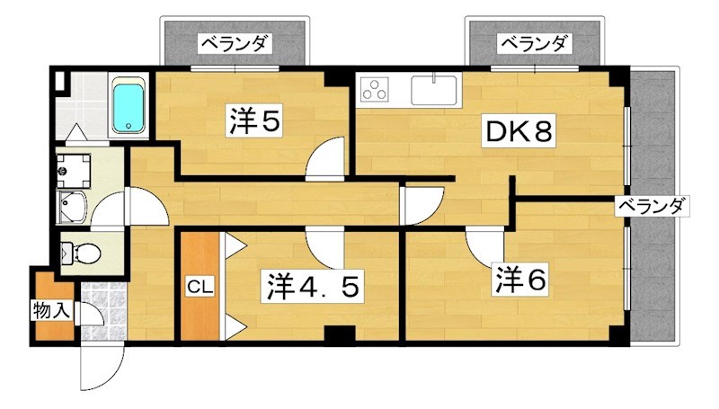 香里カーサヒルの間取り