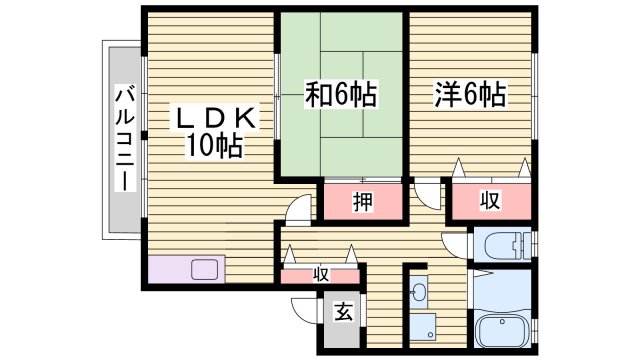 リブラスハイツIの間取り