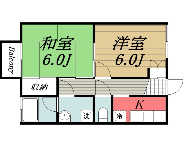 印旛郡酒々井町馬橋のアパートの間取り