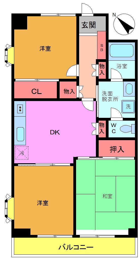 サントミグランドールマンションの間取り