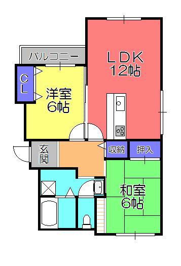 平和マンションIの間取り